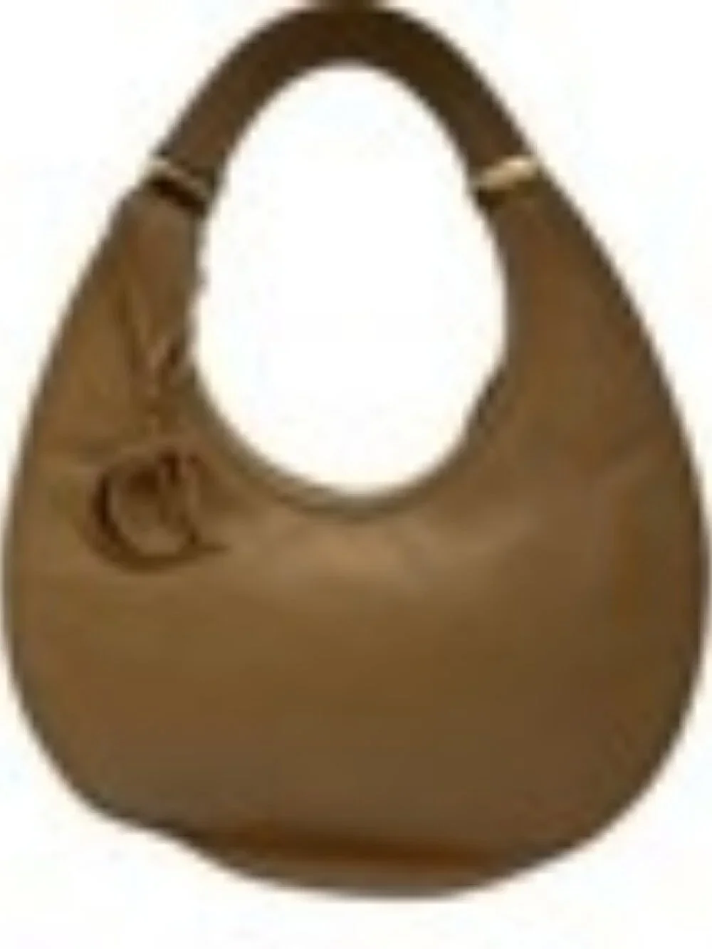 PRADA Shoulder Bag Leather Beige Gold Auth